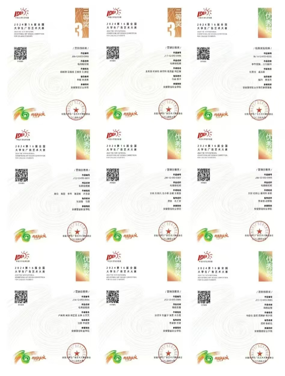 喜报!我院学子在第16届“全国大学生广告艺术大赛”中勇创佳绩